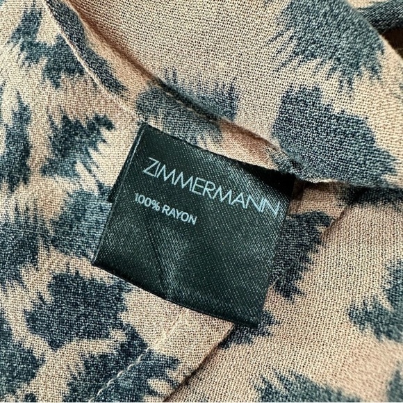 ZIMMERMANN sundown leopard animal print halter maxi dress sz 1 small black brown - Picture 11 of 11